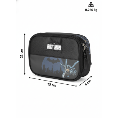 Estojo Box Infantil do Batman Preta e Azul