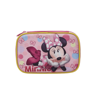 Estojo Box Infantil Escolar Minnie Relevo