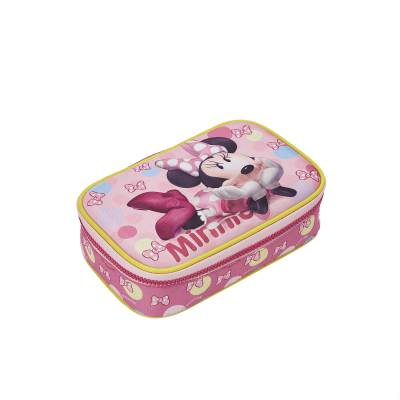 Estojo Box Infantil Escolar Minnie Relevo
