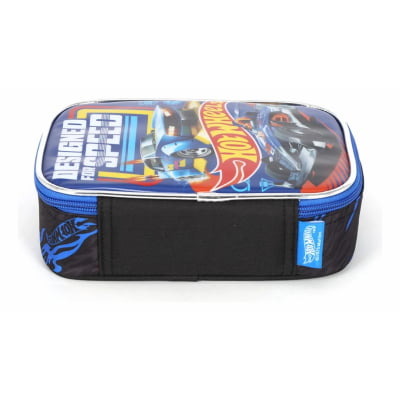 Estojo Escolar Box do Hot Wheels Designed For Speed Azul