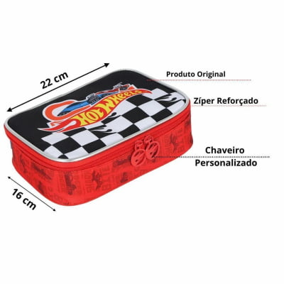 Estojo Escolar Box Hot Wheels Race Cores
