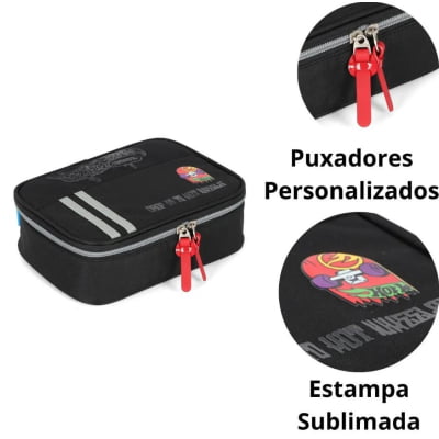 Estojo Escolar Box Hot Wheels Skate Cores