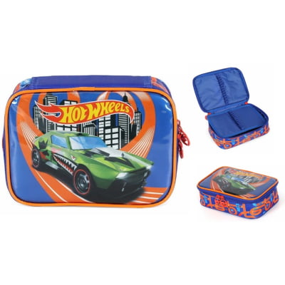 Estojo Escolar Box Hot Wheels Trucks Race Cores