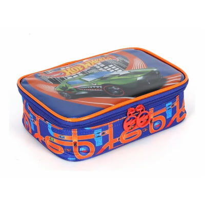 Estojo Escolar Box Hot Wheels Trucks Race Cores