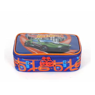Estojo Escolar Box Hot Wheels Trucks Race Cores