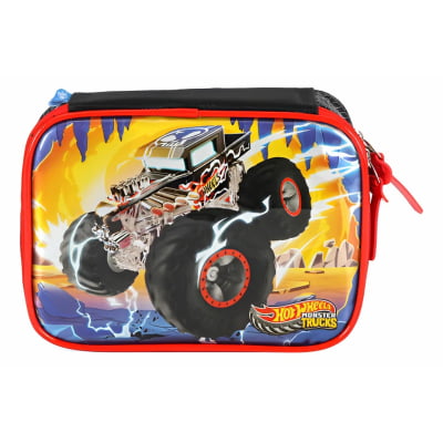 Estojo Escolar Box Hot Wheels Trucks Race Cores