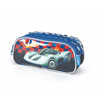Estojo Escolar Triplo do Hot Wheels Cores