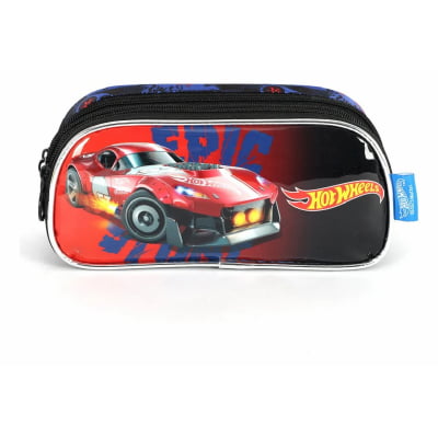 Estojo Escolar Triplo do Hot Wheels Cores