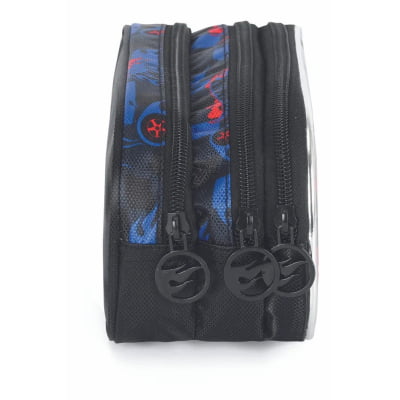 Estojo Escolar Triplo do Hot Wheels Cores