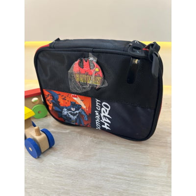 Estojo Box Infantil do Batman Preta e Vermelha