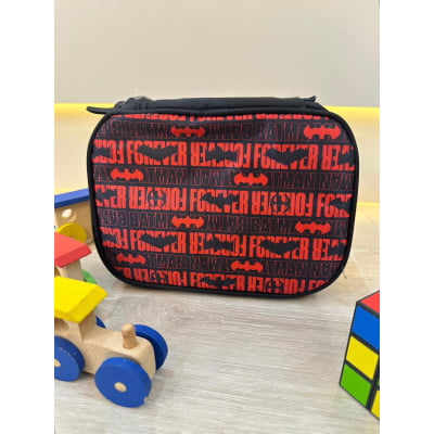 Estojo Box Infantil do Batman Preta e Vermelha
