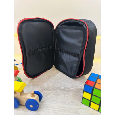 Estojo Box Infantil do Batman Preta e Vermelha