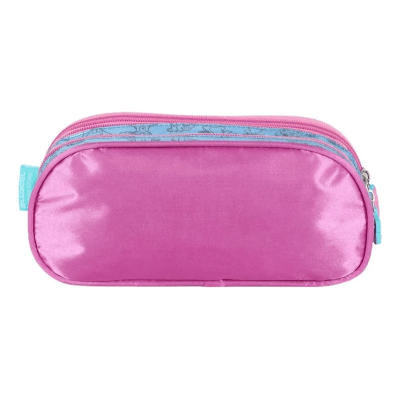 Estojo Triplo Juvenil Médio Holográfico da Lilo Stitch e Angel