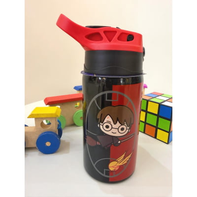 Garrafinha Infantil Harry Potter Aço Inox Preta