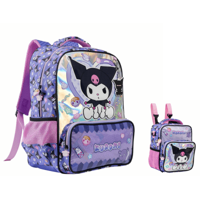 Kit Mochila de Costas e Lancheira Térmica Escolar Tam. 16 Kuromi Y