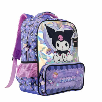 Kit Mochila de Costas e Lancheira Térmica Escolar Tam. 16 Kuromi Y