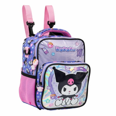 Kit Mochila de Costas e Lancheira Térmica Escolar Tam. 16 Kuromi Y