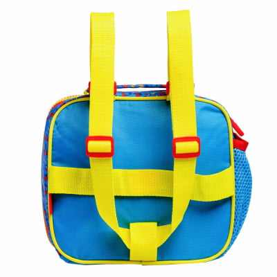 Kit Mochila de Costas Escolar Tam. 14  C/ Capuz + Lancheira Térmica e Estojo Duplo da Patrulha Canina S2