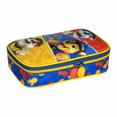 Kit Mochila de Costas Escolar Tam. 14 e Estojo Box da Patrulha Canina SE