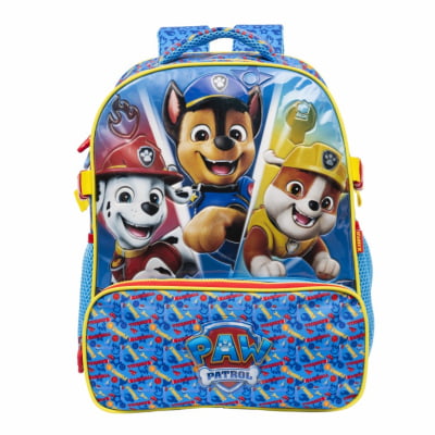 Kit Mochila de Costas Escolar Tam. 14  C/ Capuz e Lancheira Térmica da Patrulha Canina S2