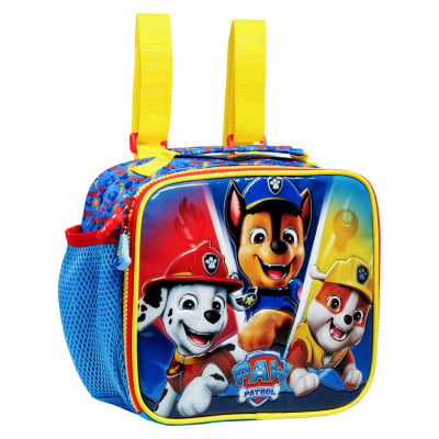 Kit Mochila de Costas Escolar Tam. 14  C/ Capuz e Lancheira Térmica da Patrulha Canina S2
