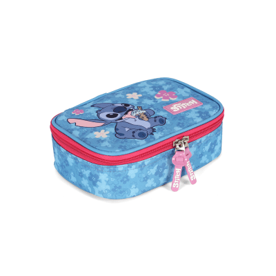 Kit Mochila De Costas + Estojo Box da Lilo Stitch e Angel Pink