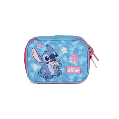 Kit Mochila De Costas + Estojo Box da Lilo Stitch e Angel Pink