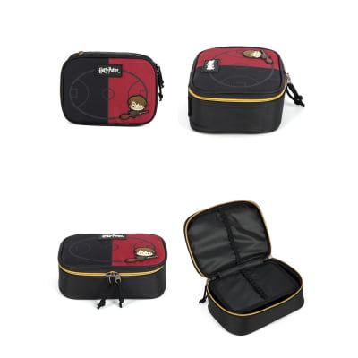 Kit Mochila de Costas + Estojo Box do Harry Potter Quadribol da Grifinória