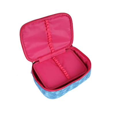 Kit Mochila De Costas + Lancheira Térmica + Estojo Box da Lilo Stitch e Angel Pink