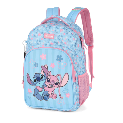 Kit Mochila De Costas +Lancheira Térmica + Estojo Box da Lilo Stitch e Angel Rosa