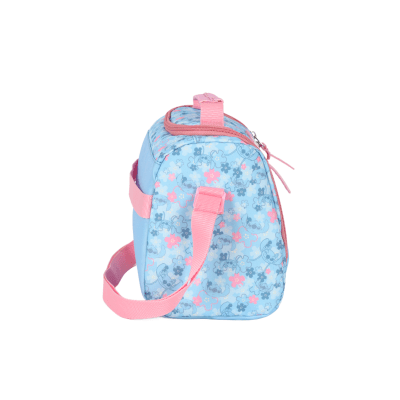 Kit Mochila De Costas + Lancheira Térmica + Estojo Triplo da Lilo Stitch e Angel Rosa