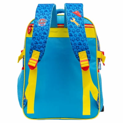 Kit Mochila de Costas Tam. 14 C/ Capuz e Estojo Duplo Escolar da Patrulha Canina S2