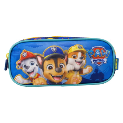 Kit Mochila de Costas Tam. 16 + Lancheira Térmica e Estojo Duplo Escolar da Patrulha Canina Y