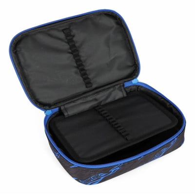 Kit Mochila De Rodinha E Costas + Estojo Box do Hot Wheels Designed For Speed Azul