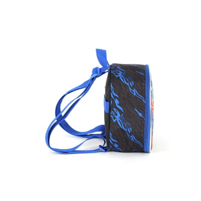 Kit Mochila De Rodinha E Costas + Lancheira Térmica + Estojo Box do Hot Wheels Designed For Speed Azul