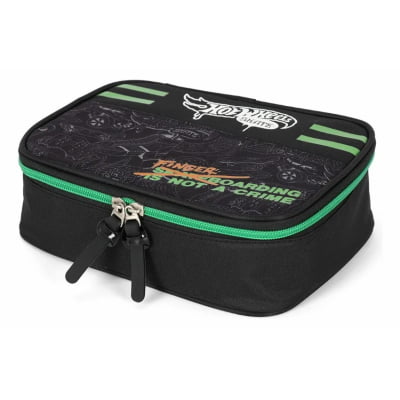Kit Mochila De Rodinha E Costas + Lancheira Térmica + Estojo Box do Hot Wheels Skate