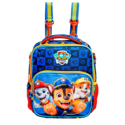 Kit Mochila de Rodinha Escolar  Tam.16 - 4 Rodinhas + Lancheira + Estojo Duploda Patrulha Canina