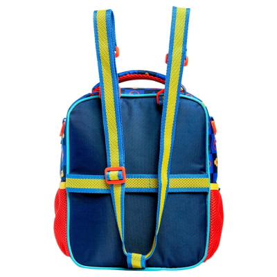 Kit Mochila de Rodinha Escolar  Tam.16 - 4 Rodinhas + Lancheira + Estojo Duploda Patrulha Canina