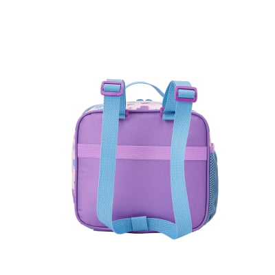 Kit Mochila de Rodinhas Escolar + Lancheira da Disney Frozen Holográfico Tam. 14