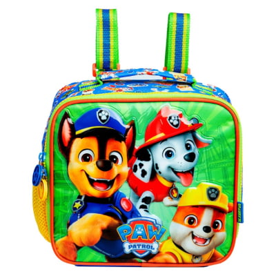 Kit Mochila de Rodinhas Escolar S1 Tam.16 + Lancheira da Patrulha Canina