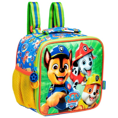 Kit Mochila de Rodinhas Escolar S1 Tam.16 + Lancheira + Estojo Duplo da Patrulha Canina