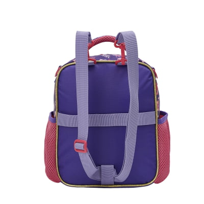 Kit Mochila de Rodinhas + Estojo Triplo Escolar + Lancheira Princesas da Disney Glitter
