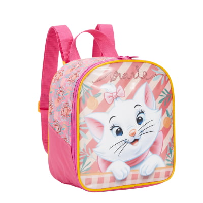 Kit Mochila de Rodinhas + Lancheira Escolar da Gatinha Marie