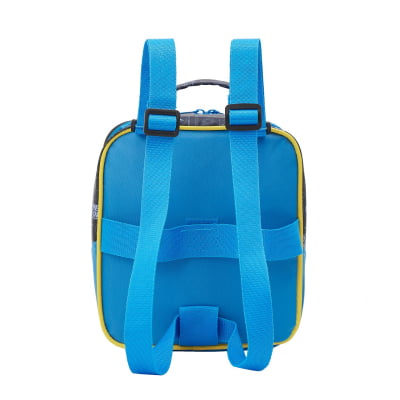 Kit Mochila de Rodinhas + Lancheira Escolar Liga da Justiça Metal Force