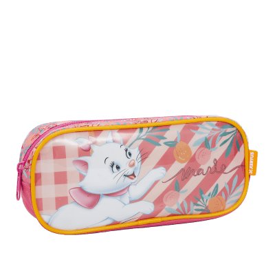 Kit Mochila de Rodinhas + Lancheira + Estojo simples Escolar da Gatinha Marie