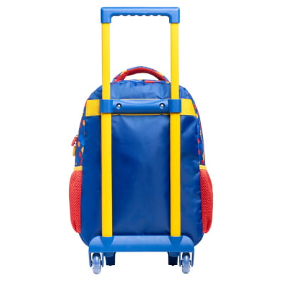 Kit Mochila de Rodinhas Tam.16 e Estojo Box Escolar da Patrulha Canina SE