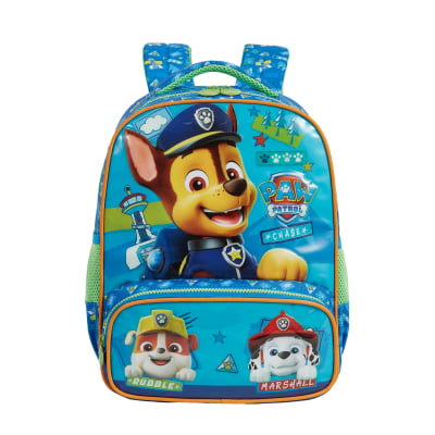 Kit Mochila Escolar + Lancheira da Patrulha Canina Azul