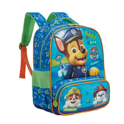 Kit Mochila Escolar + Lancheira da Patrulha Canina Azul
