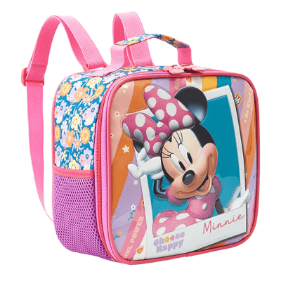 Kit Mochila Escolar + Lancheira Minnie no Celular