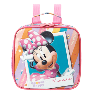 Kit Mochila Escolar + Lancheira Minnie no Celular